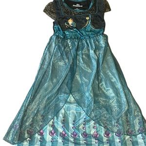 Disney Frozen 2 Anna Costume for Girls, Prestige Glam Dress Size 5T